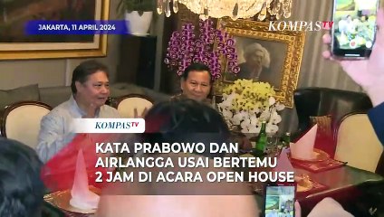 Prabowo dan Airlangga Ngobrol 2 Jam di Acara Open House, Bahas Hal Ini