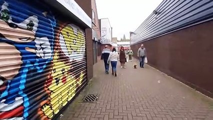 Bloxwich market walk though, where an attack took place