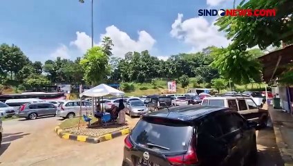 Pemudik Padati Rest Area KM 101 Tol Cipali pada Arus Balik Lebaran