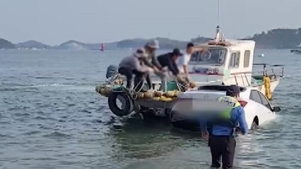 충남 태안군 영목항에서 승용차 추락...운전자 구조 / YTN