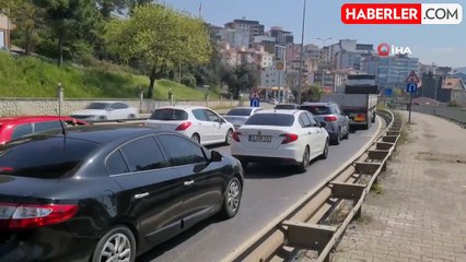 Tatilcilerin dönüş yoğunluğu trafiği durdurdu