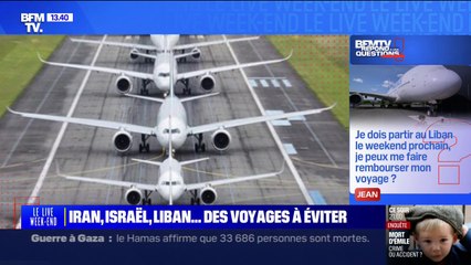 Est-il possible d'être remboursé pour un voyage prévu en Iran, Israël ou au Liban? BFMTV répond à vos questions