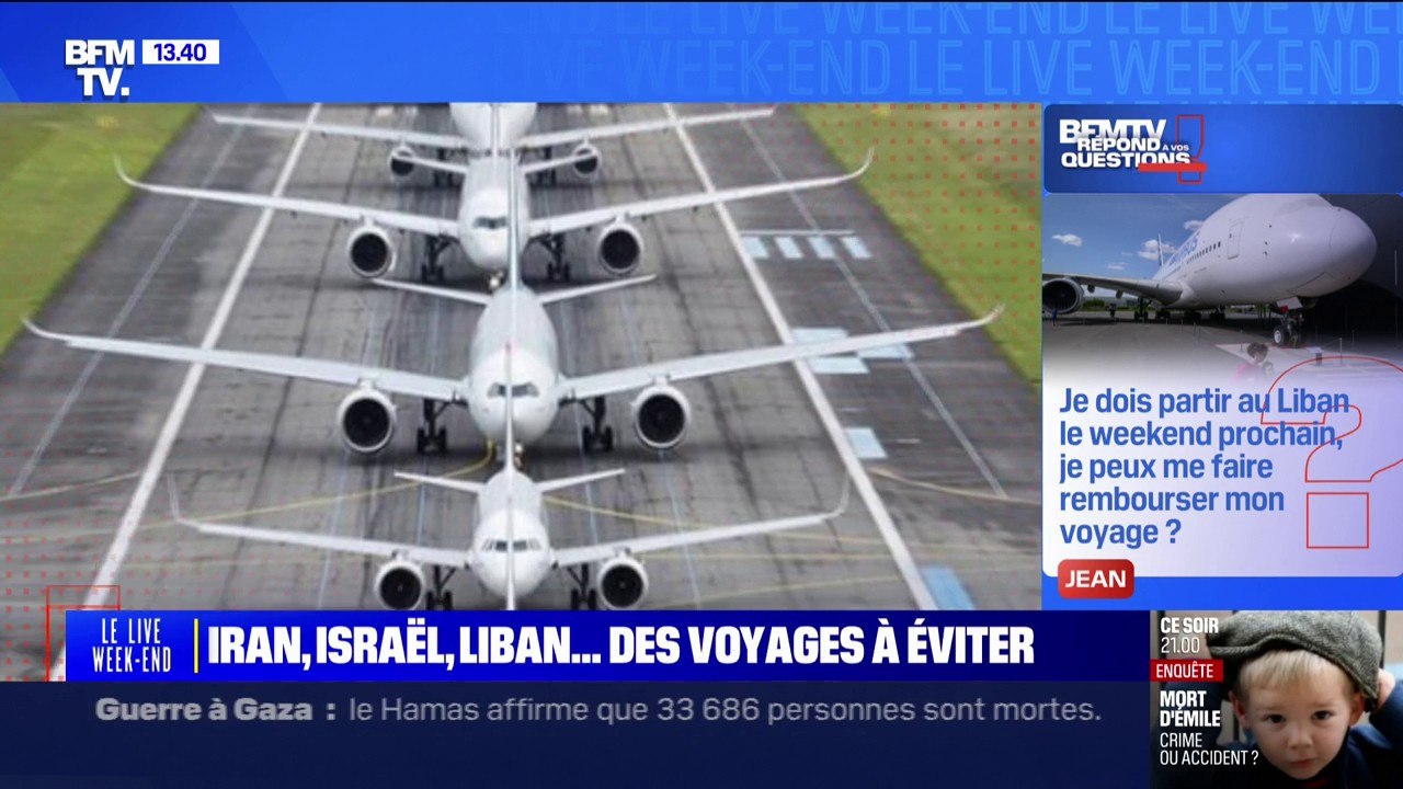 Est-il possible d'être remboursé pour un voyage prévu en Iran, Israël ou au Liban? BFMTV répond à vos questions