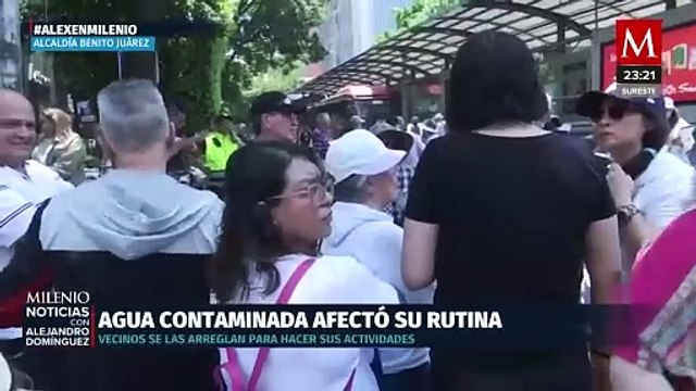 Vecinos de la Alcaldía Benito Juárez protestan por el agua contaminada