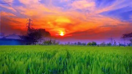 Sun set village life