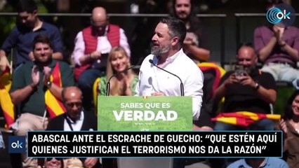 Abascal ante el escrache de Guecho: “Que estén aquí quienes justifican el terrorismo nos da la razón”