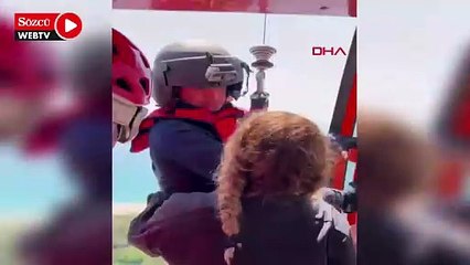 Teleferik kabininde mahsur kalanların kurtarıldığı anların yeni görüntüsü ortaya çıktı