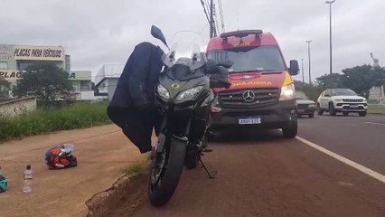 Homem fica ferido em acidente de trânsito no Santo Onofre