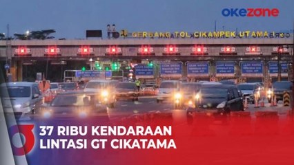 37 Ribu Kendaraan Lintasi GT Cikatama ke Jakarta Sore Ini