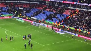 Pompey fans salute their players after Bolton Wanderers showdown