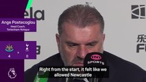 Postecoglou 'disappointed' with Newcastle's demolition of Spurs
