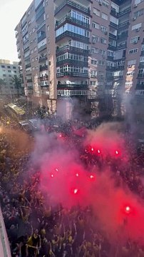Recibimiento en Cádiz antes de enfrentarse al Barça