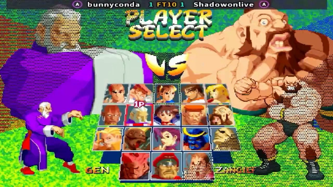 Street Fighter Alpha 2 - bunnyconda vs Shadowonlive FT10