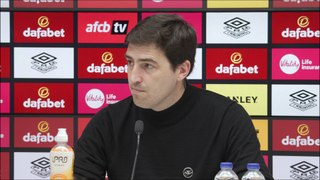 Andoni Iraola reaction to Bournemouth drawing 2-2 with United.mp4