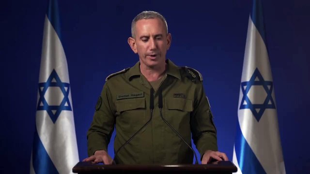 Israel Defense Forces - Conférence de presse après le lancement de drones contre Israël par l'Iran