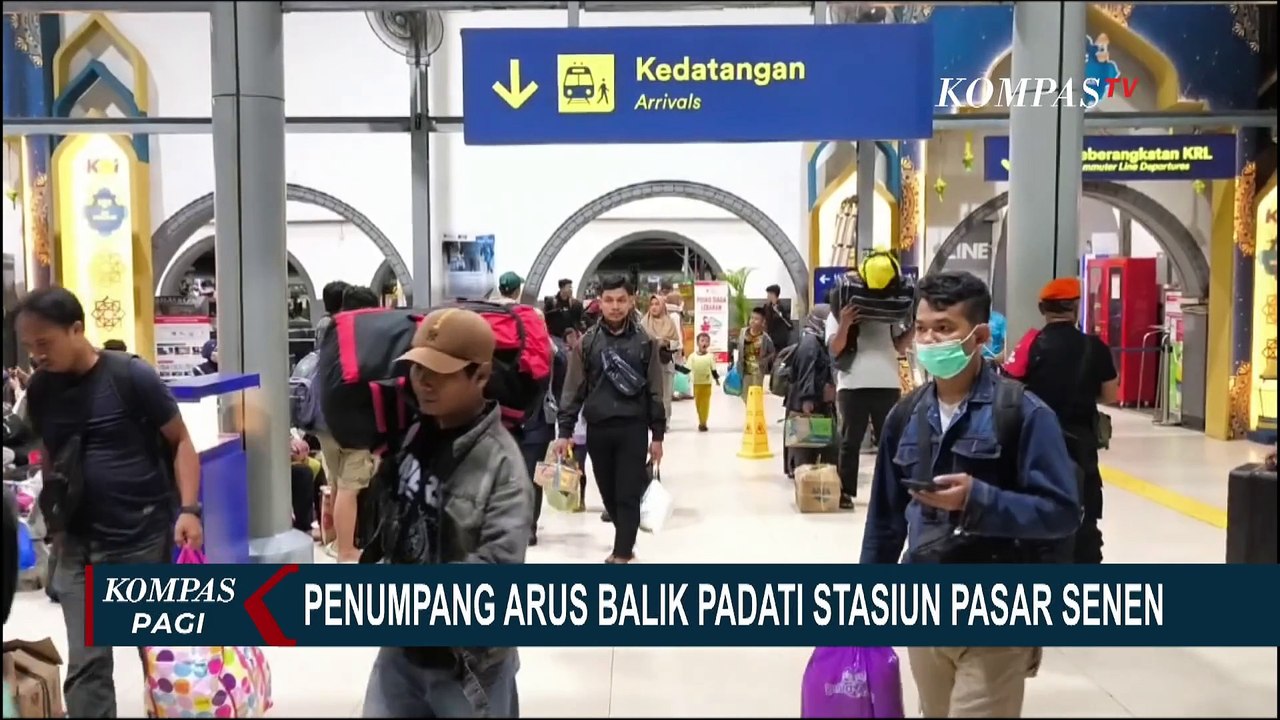 Arus Balik, Ribuan Pemudik Tiba di Stasiun Pasar Senen