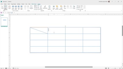 Microsoft Publisher Section 51 Diagonal Division in Table Cells