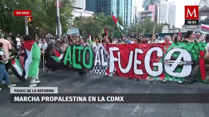 Manifestantes que apoyan a Palestina toman las calles de la CdMx
