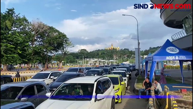 Penampakan Arus Balik Lebaran di Pelabuhan Bakauheni Lampung Pagi Ini