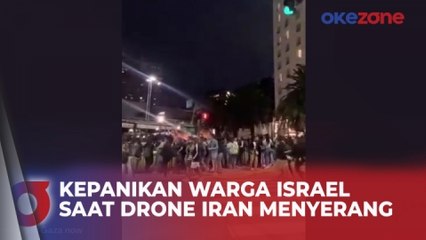 Momen Ratusan Warga Yahudi Panik saat Ratusan Drone  Hantam Wilayah Israel