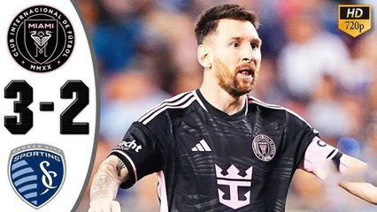 Inter Miami vs Sporting KC 3-2 Highlights & All Goals 2024_Messi & Suarez Goal
