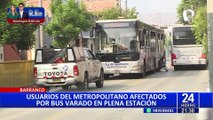 Barranco: usuarios del Metropolitano afectados por bus varado en Estación Bulevar