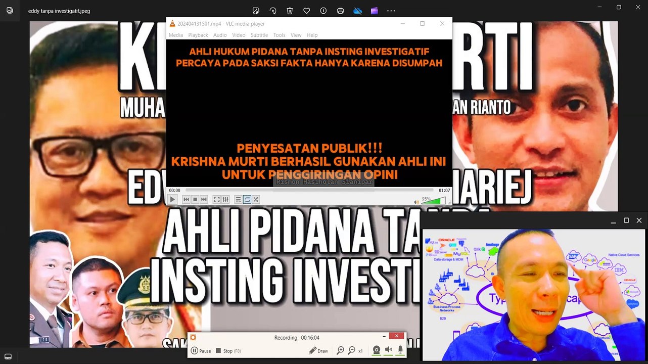 AHLI HUKUM PIDANA EDDY HIARIEJ TANPA INVESTIGASI DIPAKAI KRISHNA MURTI UNTUK PENYESATAN PUBLIK