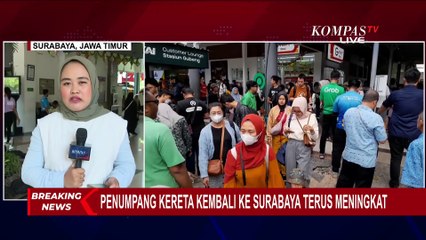 Hari Keempat Lebaran, Penumpang Kereta Api yang Tiba di Surabaya Terus Meningkat