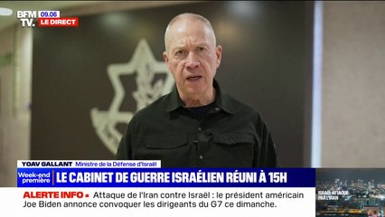 Yoav Galant, ministre de la Défense d'Israël: "Le monde entier a vu qui est l'Iran, un pays terroriste qui attaque Israël"
