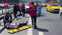TEM Otoyolu’nda feci kaza: Yaralılar acı içerisinde yerde kıvrandı, sürücü ve eşi panik yaşadı
