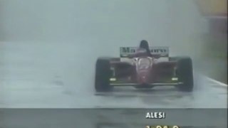 F1 – Jean Alesi (Ferrari V12) laps in qualifying – Argentina 1995