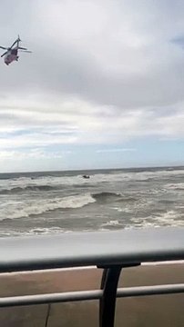 Coastguard helicopter spotted hovering over South Pier following reports 'man had entered sea'