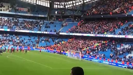 Luton Town supporters at Manchester City