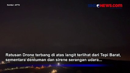 Ratusan Drone yang Diluncurkan Iran Tampak di Tepi Barat