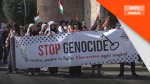Kekejaman zionis: Protes di Rom gesa henti perang di Gaza