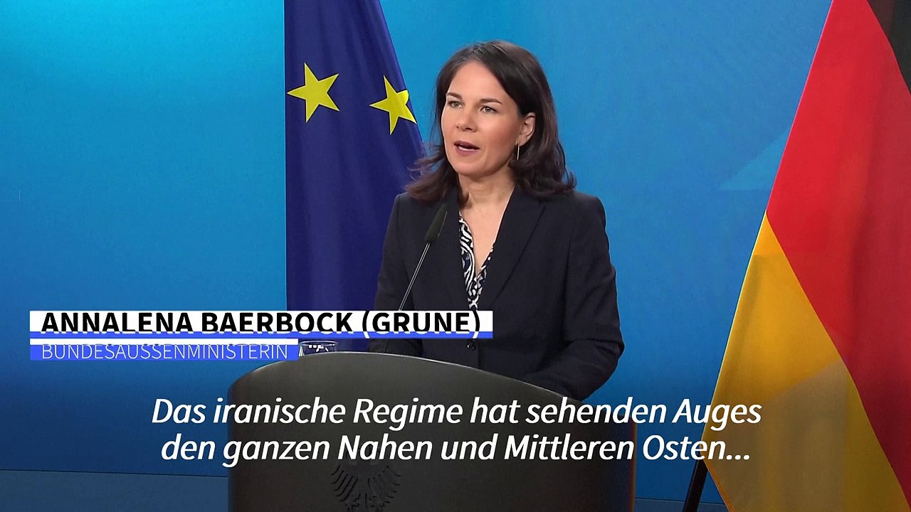 Baerbock: 'Iran ist mit seinem aggressiven Verhalten isoliert'