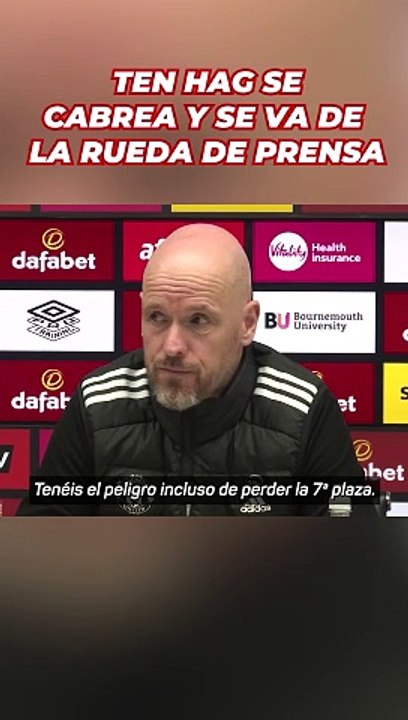 Ten Hag abandona la sala de prensa cabreado