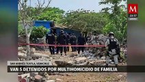 Cinco detenidos por asesinato de familia en Veracruz