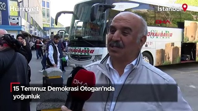 15 Temmuz Demokrasi Otogarı'nda yoğunluk