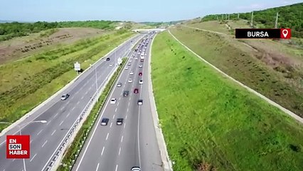 İstanbul-İzmir Otoyolu'nda tatilcilerin dönüş yoğunluğu devam ediyor
