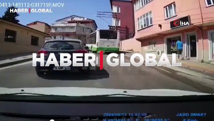 Seyir halindeki otobüsün su borusu bomba gibi patladı