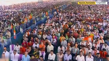 VIDEO प्रधानमंत्री नरेंद्र मोदी ने मैसूरु में एक चुनावी सभा को संबोधित किया