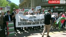 İsrail'le ticari ilişkilerin son bulması için eylem yapıldı