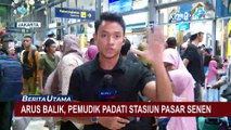 Puncak Arus Balik di Stasiun Pasar Senen, Penumpang Datang Didominasi dari Jawa Timur