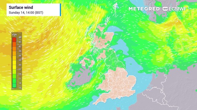 Breezy and blustery with strong north-westerly winds and a threat of gales.