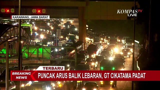 Arus Balik Lebaran di Gerbang Tol Cikatama Padat Merayap, Begini Situasinya
