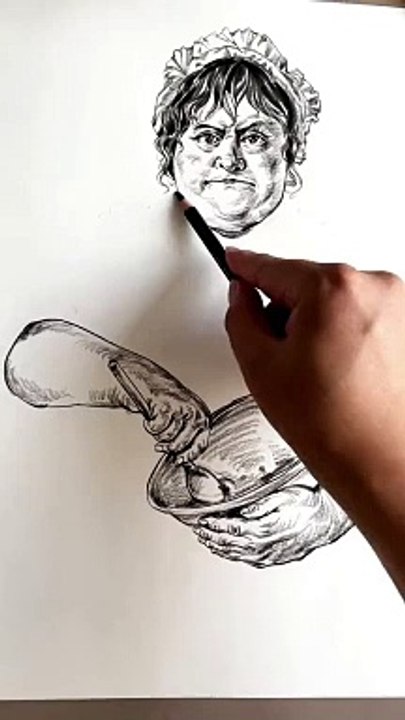 How to make face drawing/ pencil art