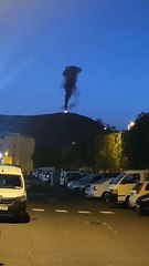 Un nuevo incendio en la Montaña de Guaza amenaza a las telecomunicaciones en el Sur