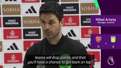 Arteta tells Arsenal to 'stand up and be counted' after Villa defeat