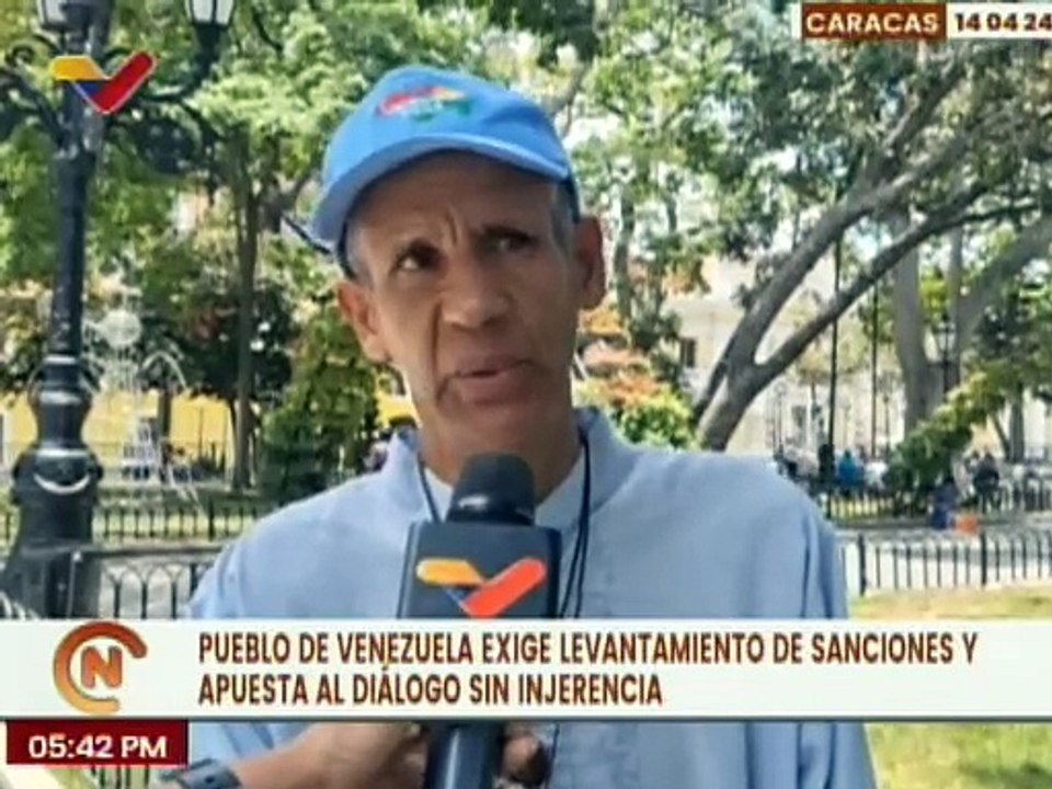 Caracas | Ciudadanos exigen el levantamiento de las sanciones y hacen un llamado al diálogo